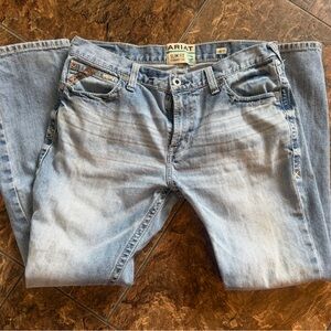 Ariat Men's Light Blue Jeans Slim Fit Size 36X32